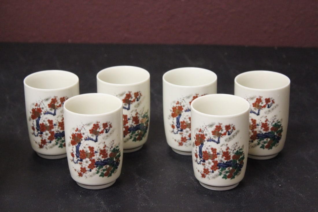 Set of 6 Saki Cups: 3 3/8" tall