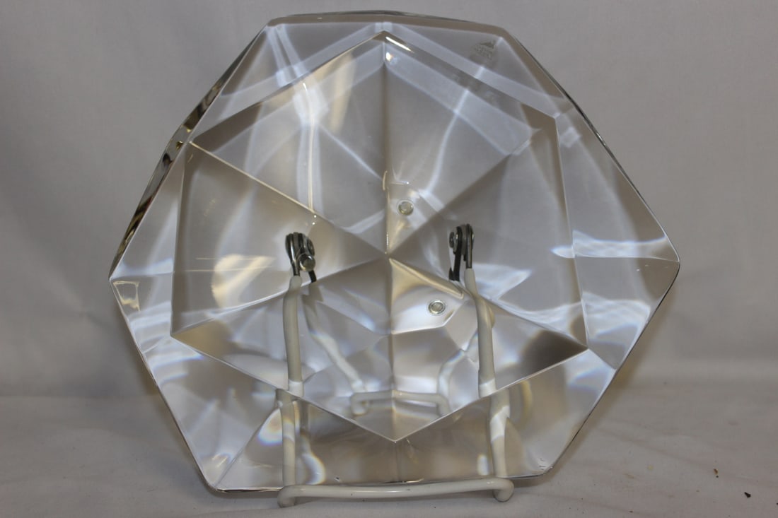 A Heavy Orrefors Glass Plate: 9 1/2" across