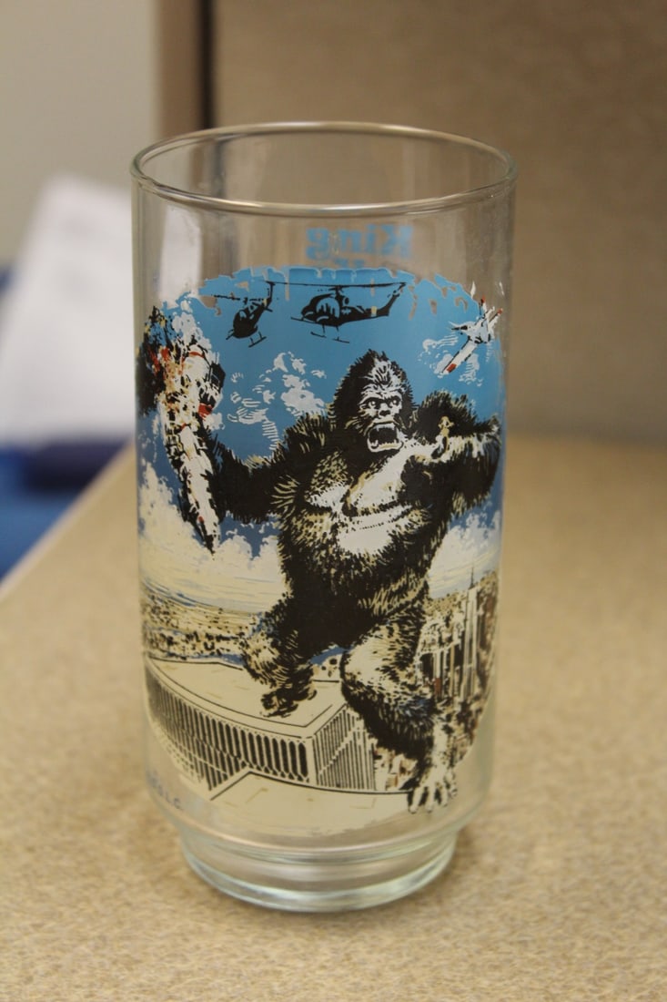 Coca Cola King Kong Glass Tumbler: 5 1/2" tall
