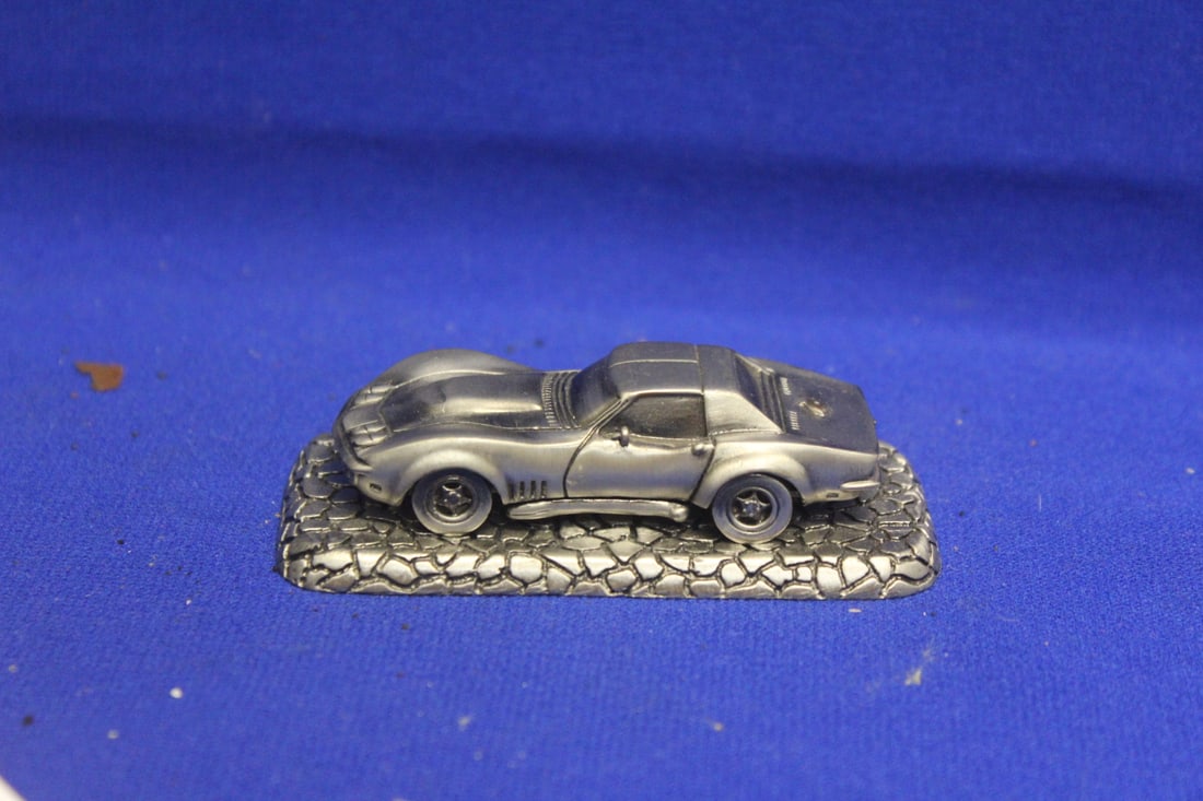 A Solid Pewter Corvette: 3 3/8" across