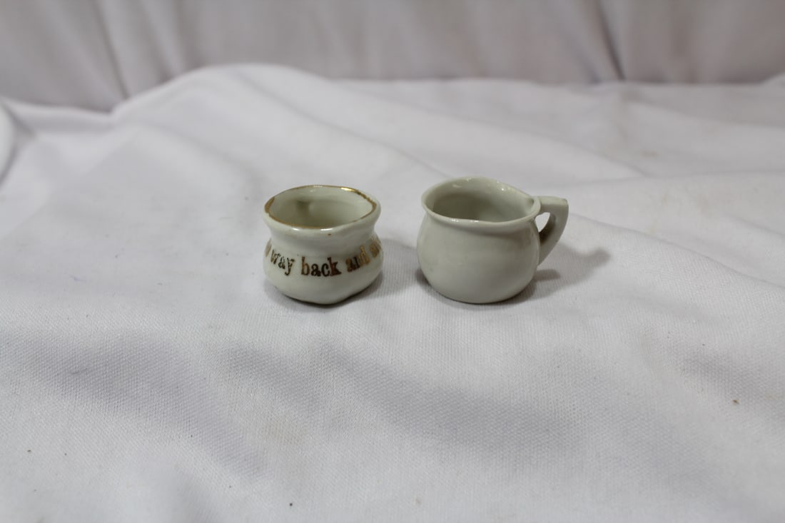Lot of 2 Miniature Cups: as shown