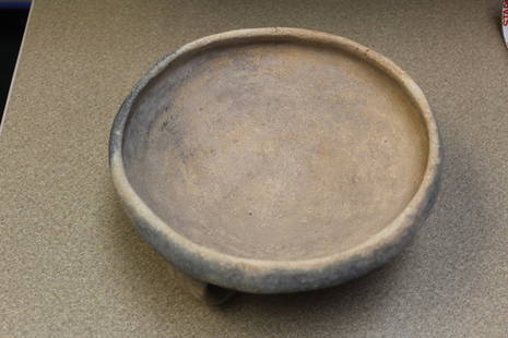 Antique Pre-Columbian Bowl: footed - 8 3/4" in diameter - over 1000 years old