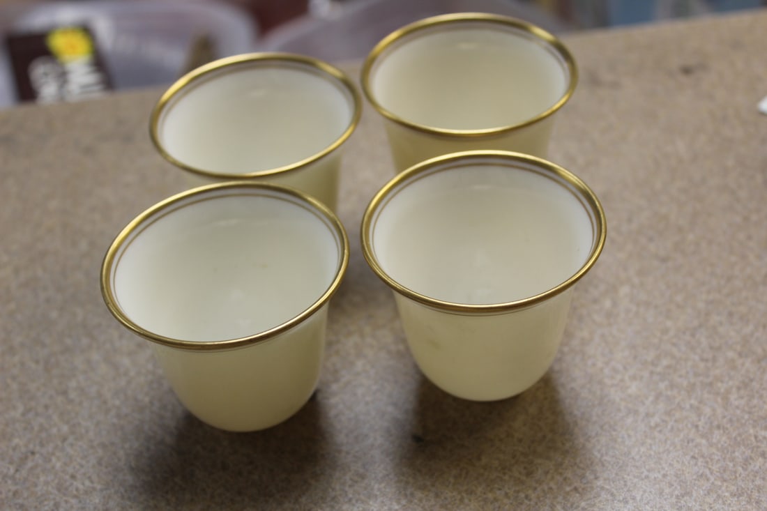 4 Lenox Cups: 2" tall each