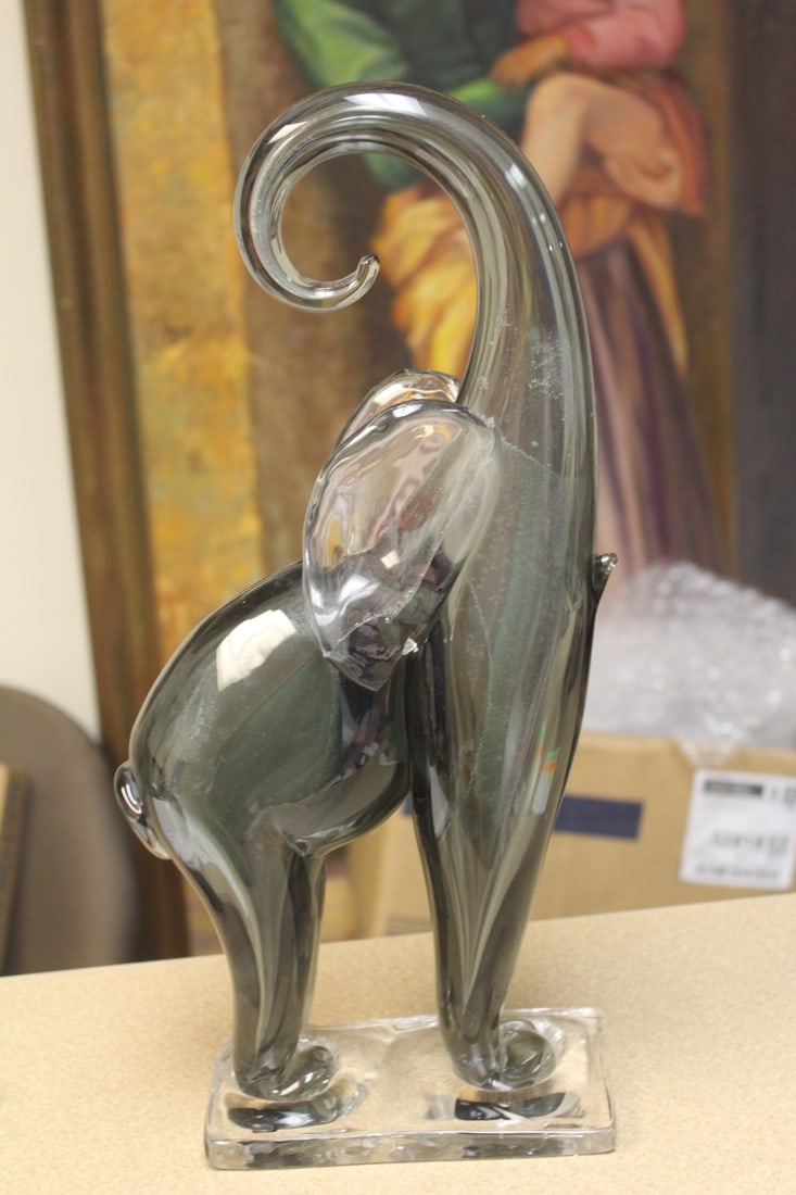 Very Rare Rosanna Toso Murano Elephant: artist signed - large artglass - 15 7/8" tall