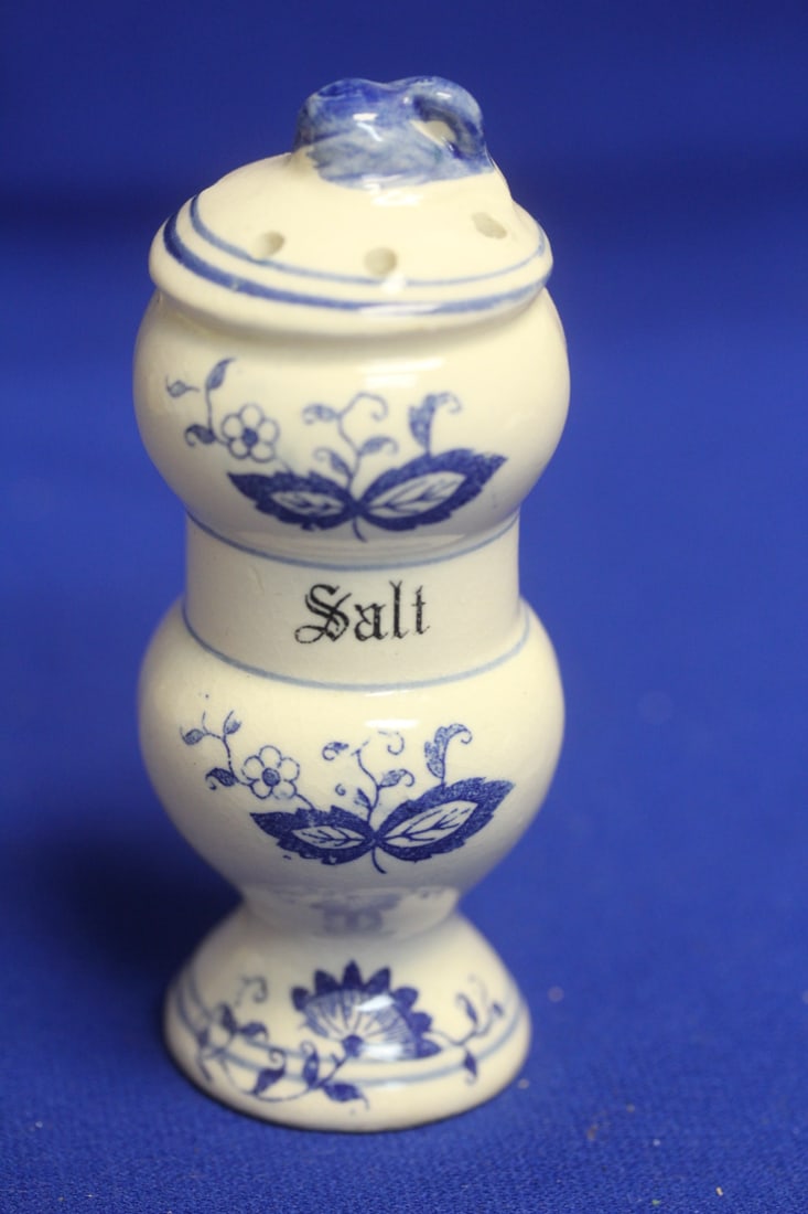 A Japanese Ceramic Salt Container: 4 3/4" tall