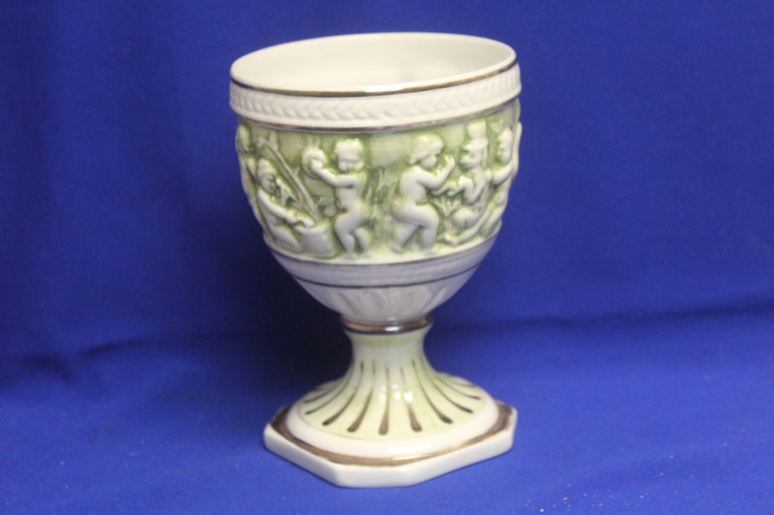 Capodimonte Stem Cup: 6 3/4" tall