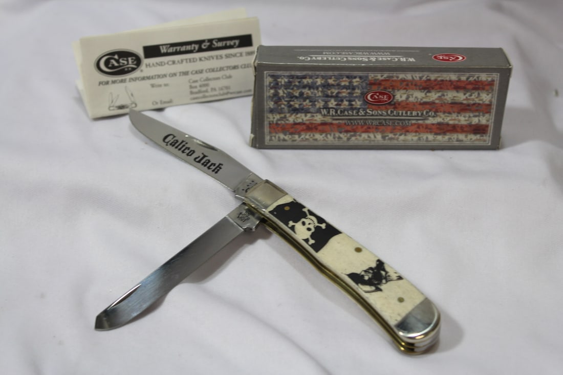 A Bone Handle Case Knife: boxed - 4 1/4" long when folded - with paperwork