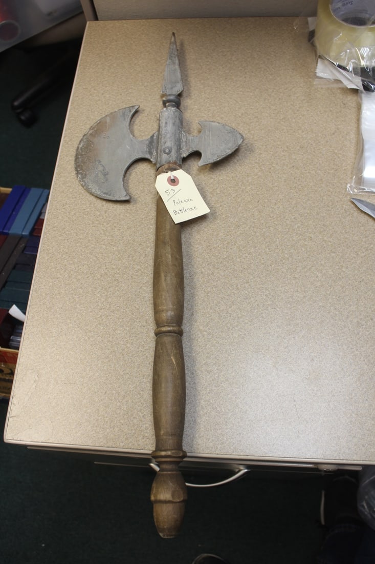 A Battle Axe: 25" long