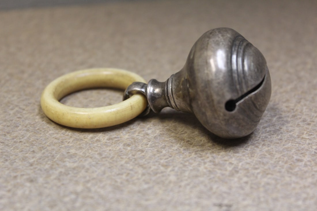 Vintage/Antique Sterling Baby Rattler: as shown