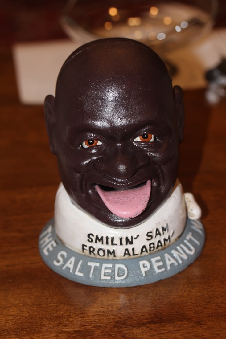 Black Americana Mechanical Bank: 6 1/4" tall