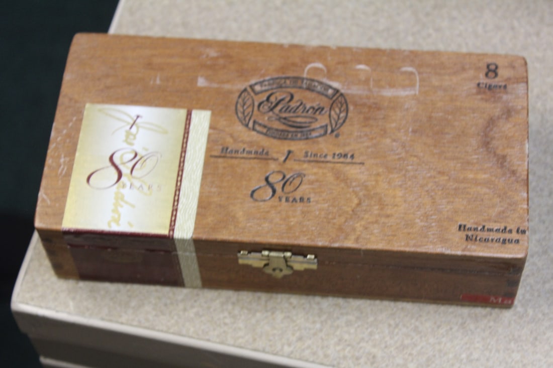 Padron Wooden Cigar Box: 8" long