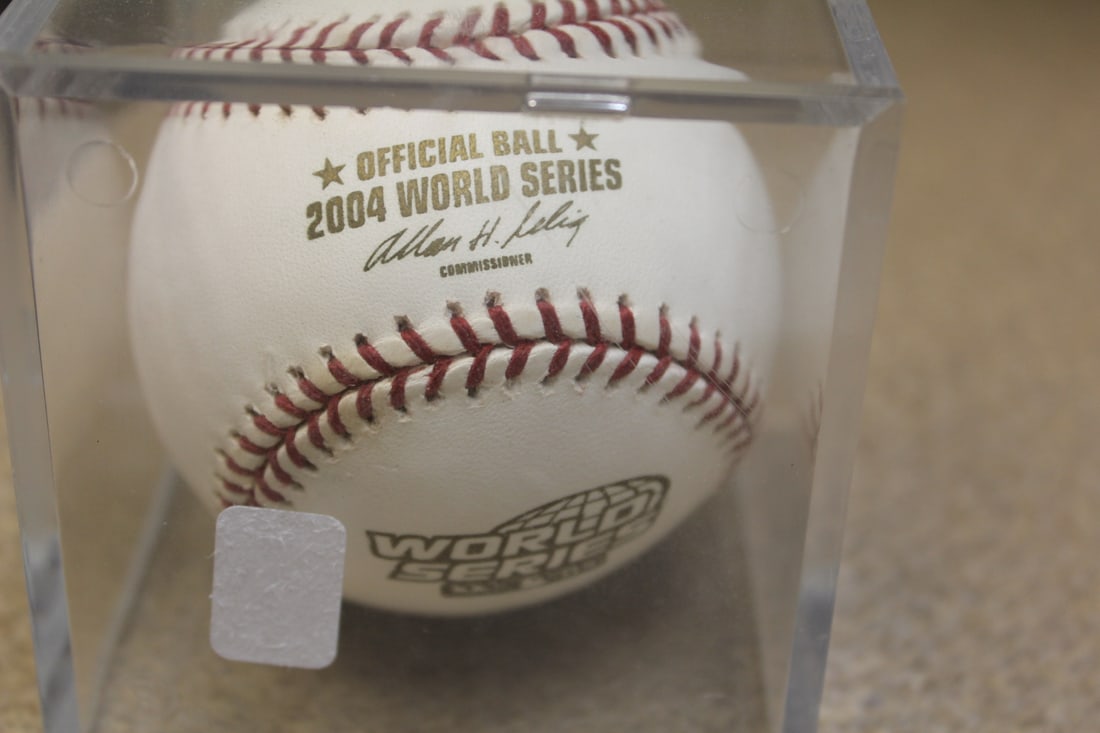Official 2004 World Series Baseball: by Rawlings - inside a cube