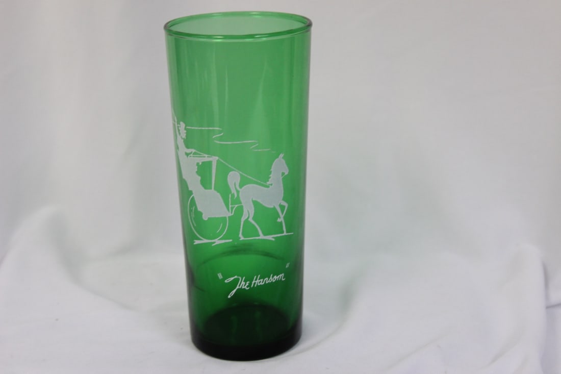 A Forest Green Tumbler: 6 5/8" tall