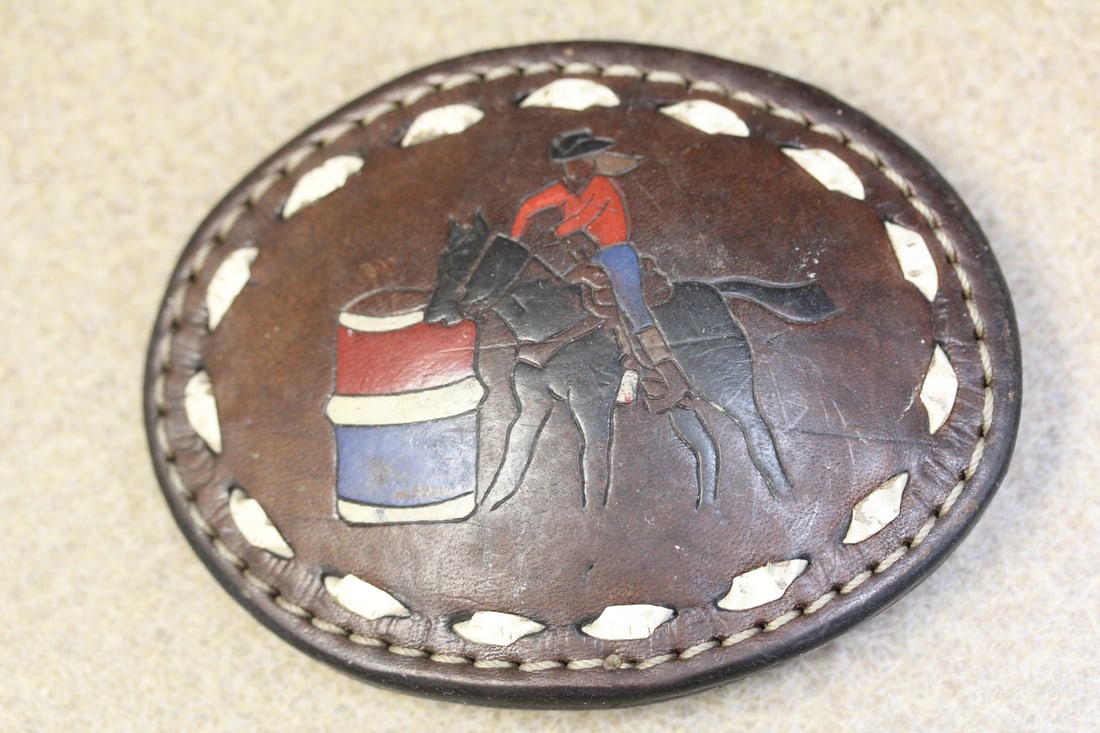 Frank Rulf? Leather Belt Buckle: as shown