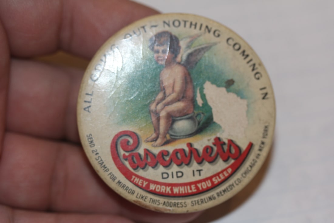 Vintage Risque Mirror: please note: loss as shown