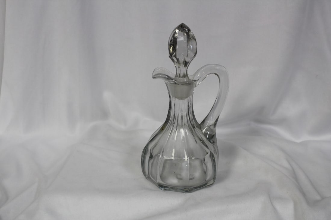 A Glass Cruet: 7 inches tall
