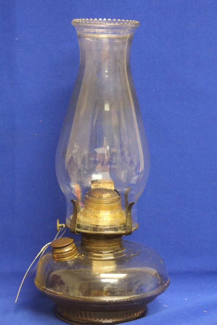 Antique McBeth Oil Lamp: 19th century - overall=12 3/8" tall