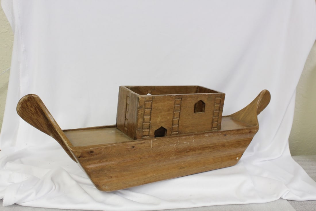 A Wooden Ship Planter?: 20 1/2" long