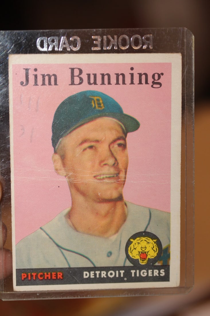 Jim Bunning Baseball Card: as shown on photos