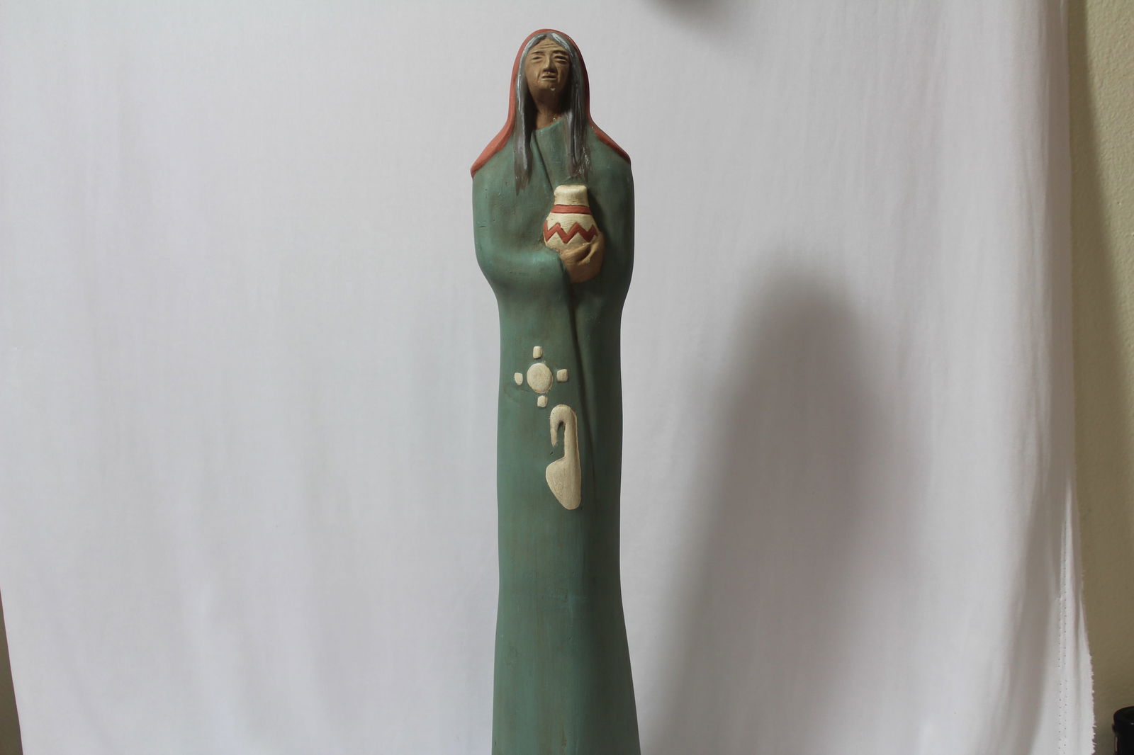 A Ceramic Indian Statue: 19 1/2" tall