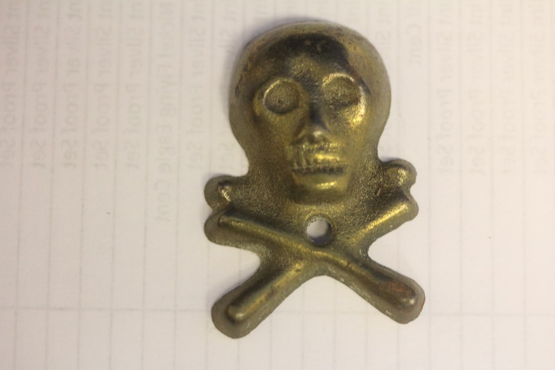 Antique Memento Mori Skull: brass or bronze - most likely victorian