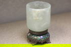 Jade Cup on Cloisonne Stand