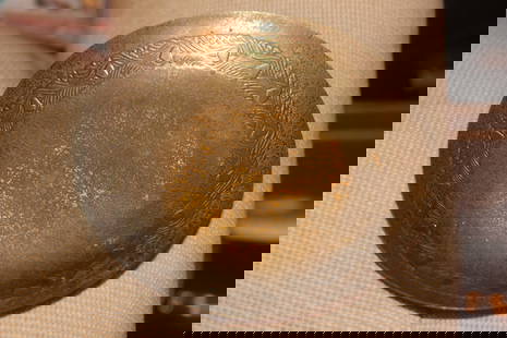 Marked Tiffany and Co. Bronze Plate: 6 3/4" in diameter