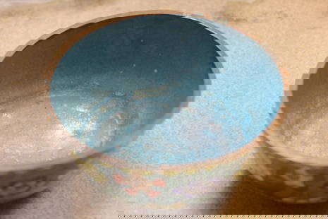 Antique Chinese Cloisonne Bowl: 19th century - please note: losses as shown - marked China - 4 1/2" in diameter