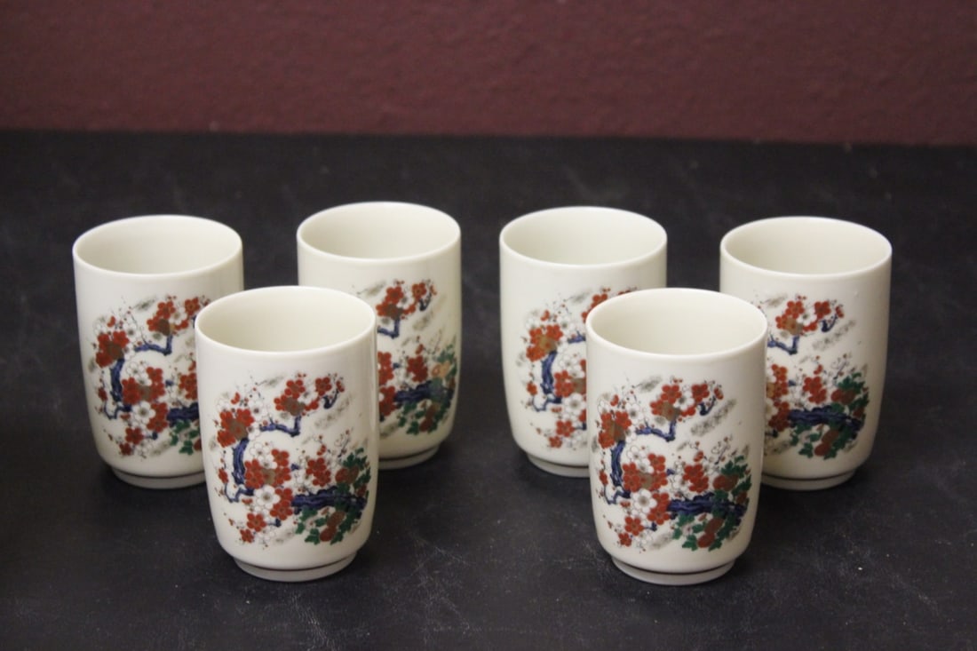 Set of 6 Saki Cups: 3 3/8" tall