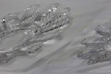 An Indiana Crystal Glass Candle Holder: 5 1/2" in diameter