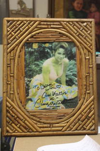 Signed Chase Masterson Photograph: framed - overall= 20" x 16"
