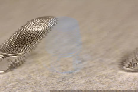 A Sterling Thimble: as shown
