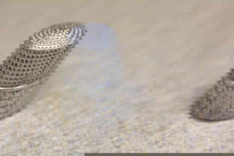 A Sterling Thimble: as shown