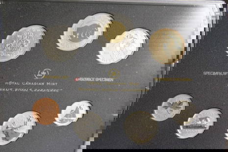 2010 Royal Canadian Mint Speciment Set: 7 coins set with box