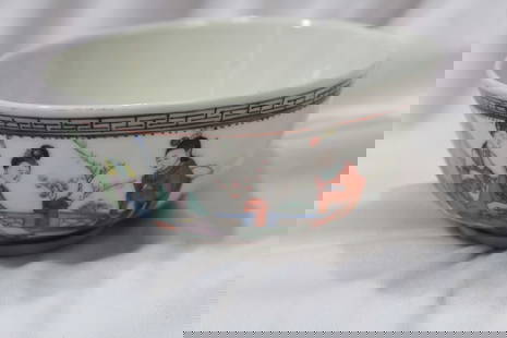 An Antique Chinese Bowl: makers mark - please note: one rim chip as shown - 4 1/2" in diameter
