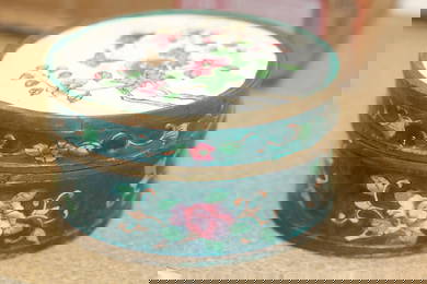 Cloisonne Oval Trinket Box