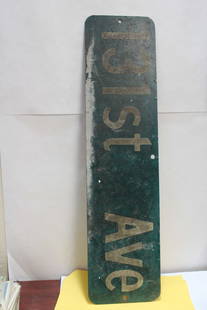 A Street Sign: 24" x 6"