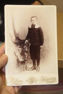 vintage black and white photograph of a boy: 6 1/2" x 4 1/4"