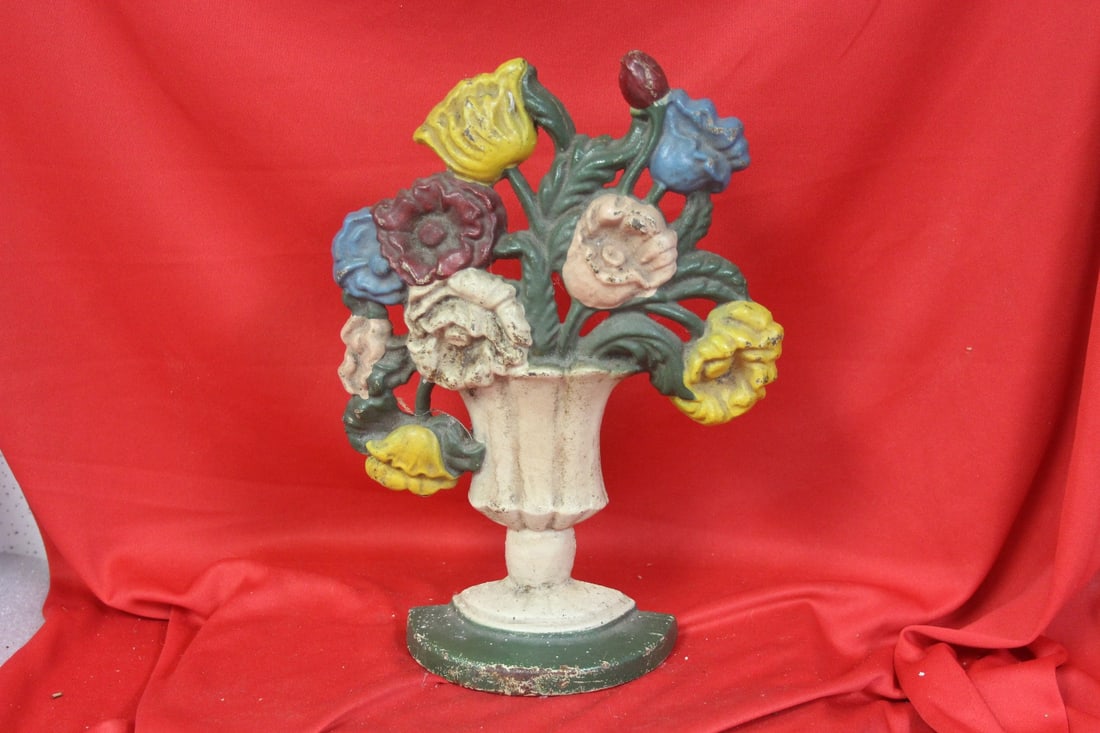 A Cast Iron Door Stopper: Vintage - 1930's - 10 1/2" tall