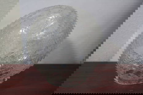 Crackle Glass Lamp Shade: 6 7/8" tall - bottom inside diameter: 2 3/4"