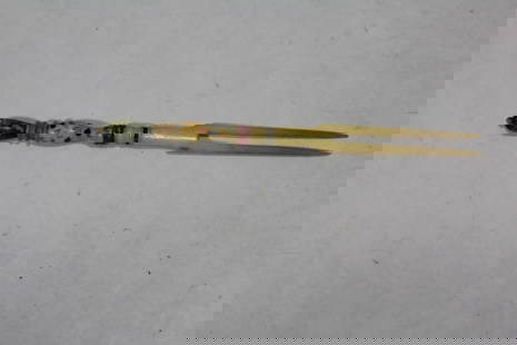 A Polychrome Horn Fork: small size= 4 3/4" long