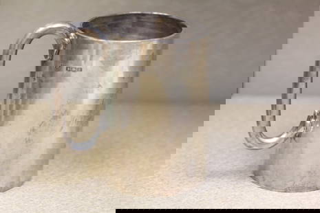 Birks Sterling Cup: please note: monogrammed and small dinks as shown - 3 1/2" tall
