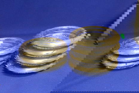 Lot of 7 Sterling Rim Coasters: as shown