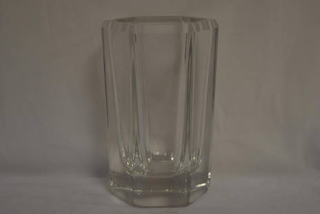 A Signed Kosta Crystal Vase: 6 5/8" tall - signed: Eden Faek44271
