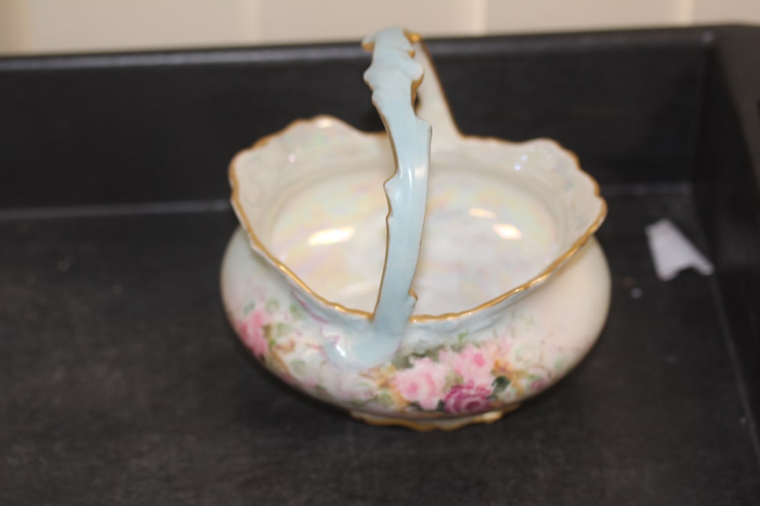 Limoges Basket: 5" tall - including the handle