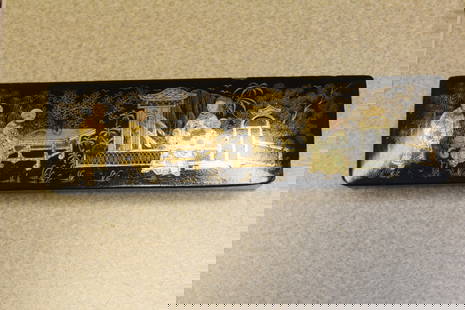 Chinese Export Lacquer Box: 19th century - 7 3/4" long