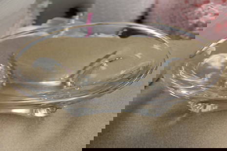 Signed Heavy Lead Crystal Bowl: 13 1/4" across