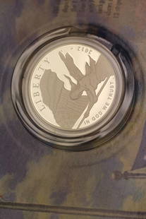 2012 Star-Spangled Banner Proof Silver Coin: as shown