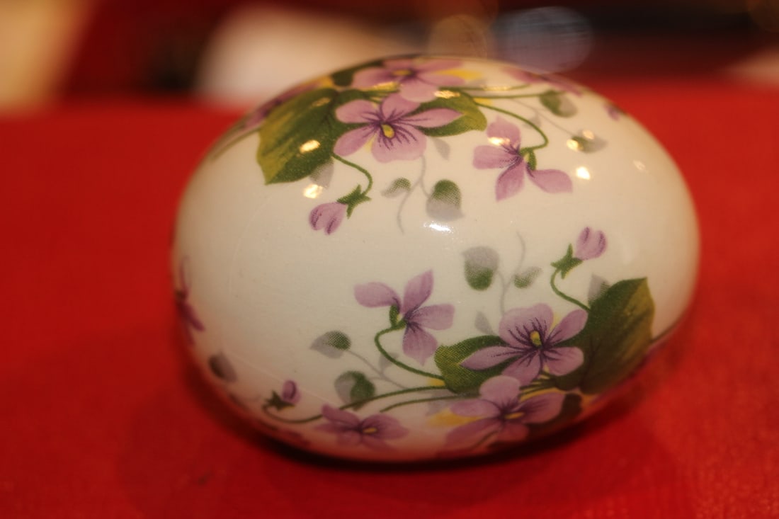 The Egg Lady Ceramic Egg: 2 3/8" across