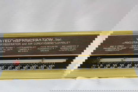 A United Refrigeration Inc. Thermometer: 5 3/4" in length